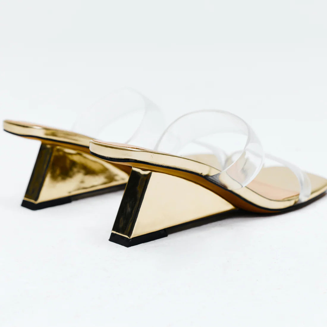 Lana Wilkinson Bambi Wedge Gold Metallic Leather