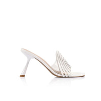 Farrah Mule Vinylite & White Patent Leather