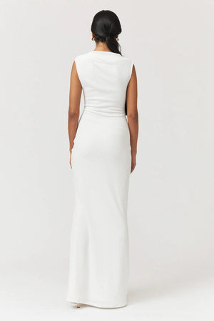 Suboo Jacqui Rouched Front Midi Dress - White