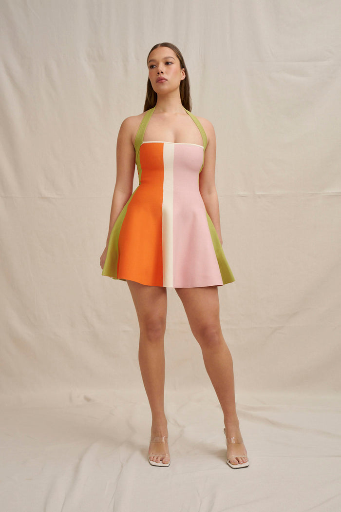 By Johnny "Melon" Stripe Knit Dress