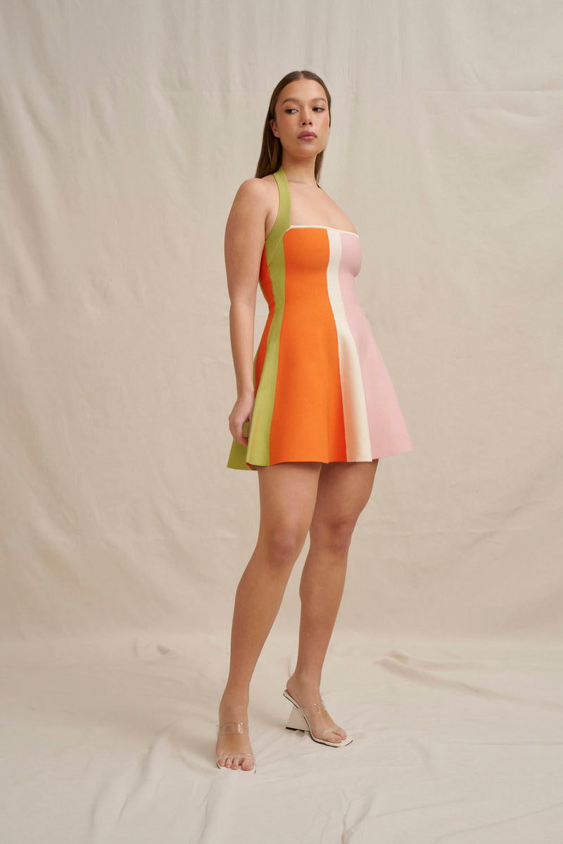 By Johnny "Melon" Stripe Knit Dress