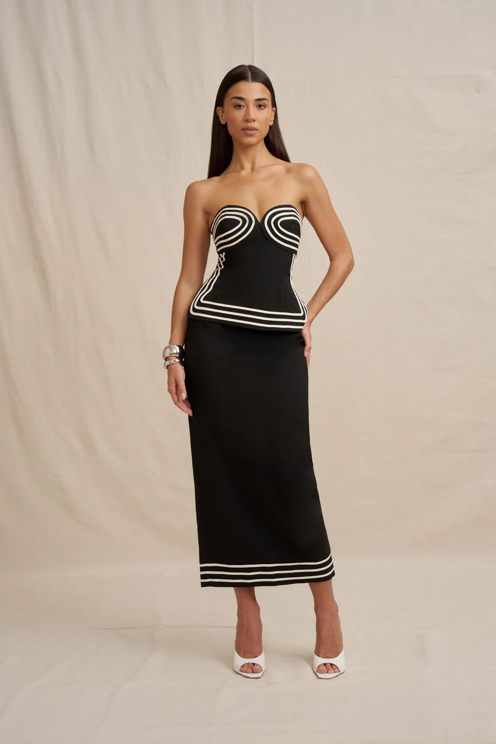 By Johnny "Sloane Stripe" Skirt and Top