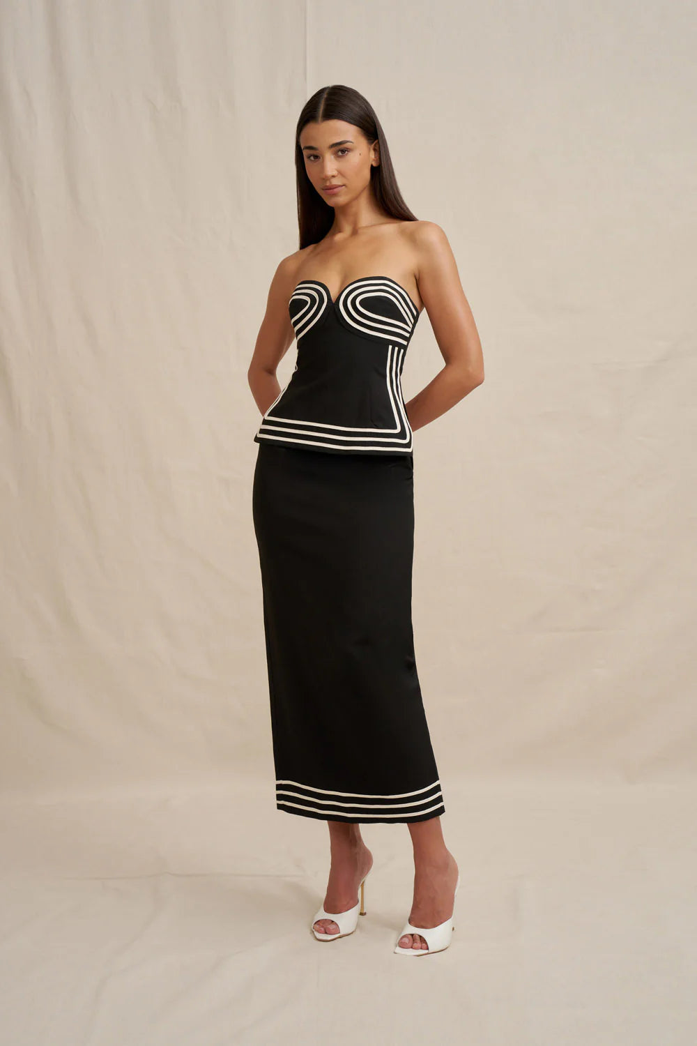 By Johnny "Sloane Stripe" Skirt and Top