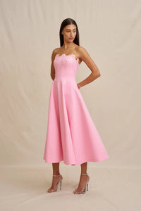 BY JOHNNY Florelle Strapless Midi Dress