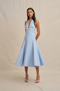 BY JOHNNY Lilian Halter Midi Dress