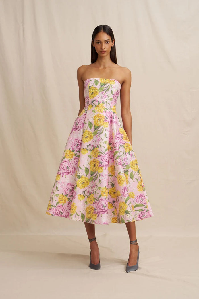 BY JOHNNY Christina Panel Strapless Dress