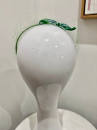 Wendy Scully - Velvet Veiled Headband - Green