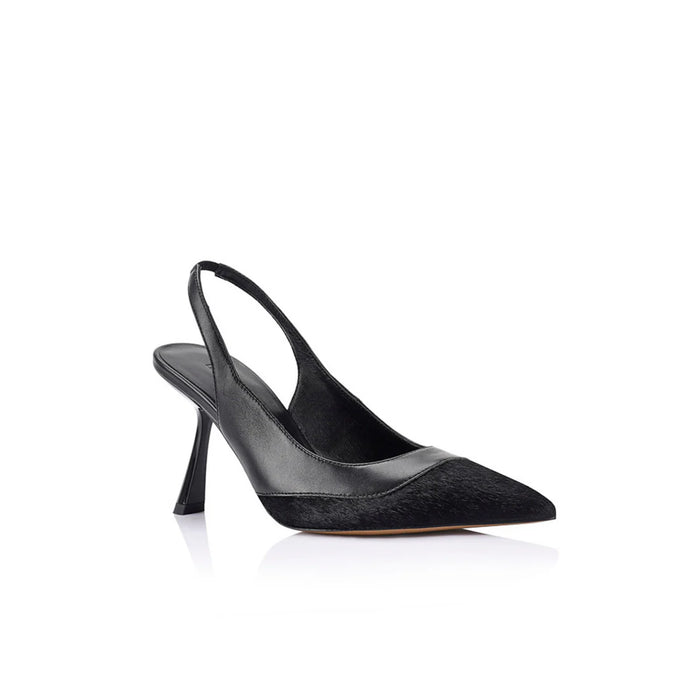 Lana Wilkinson "Celeste" Pump - Black Leather & Pony