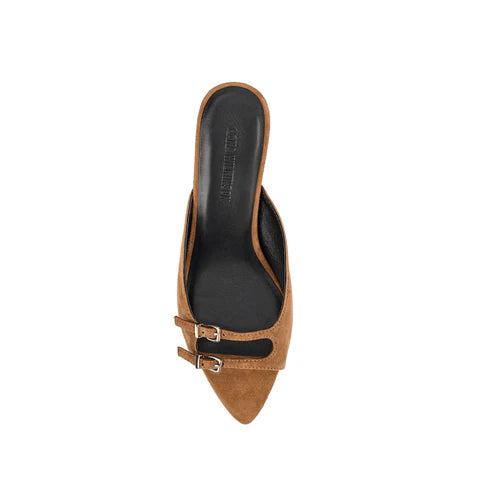 Lana Wilkinson ''Shannon'' Mule - Brown Suede Leather