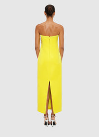 Leo Lin "Rayne" Appliqué Floral Midi Dress.