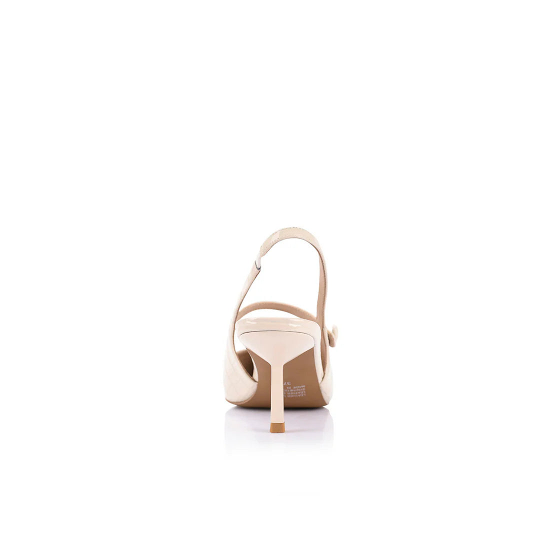 Lana Wilkinson "Scarlett" Mary Jane Heel - Ivory Croc-Embossed Leather