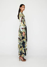 Printed midi dress for weddings and long lunches