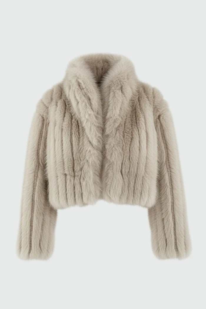 Sofia Irina 'Giselle' cropped coat- black