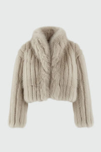Sofia Irina 'Giselle' cropped coat- black