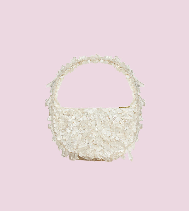 Acler Crystal Birch Bag Ivory
