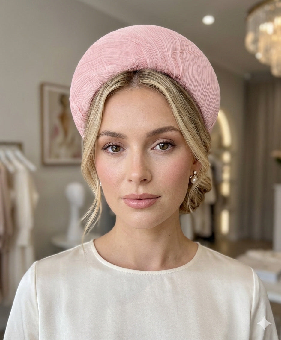 Wendy Scully Pastel Halo Pink Textured Headband
