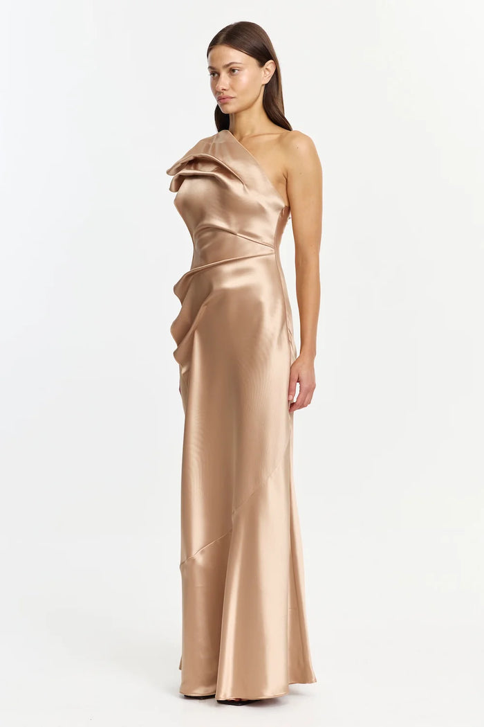 Champagne satin gown