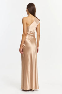 Champagne wedding guest dress