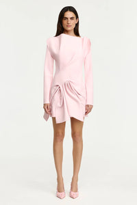 Pink designer mini dress