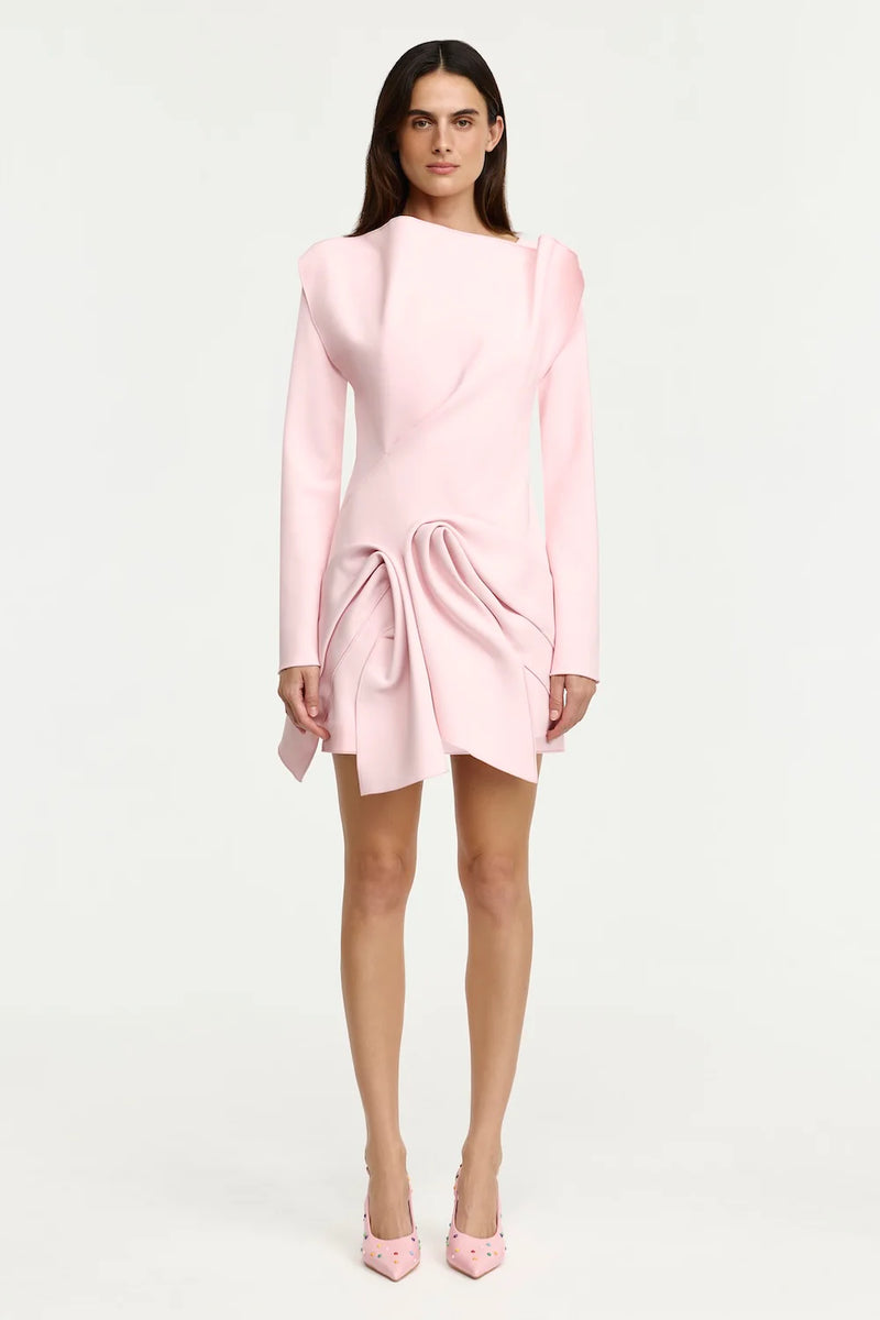Pink designer mini dress