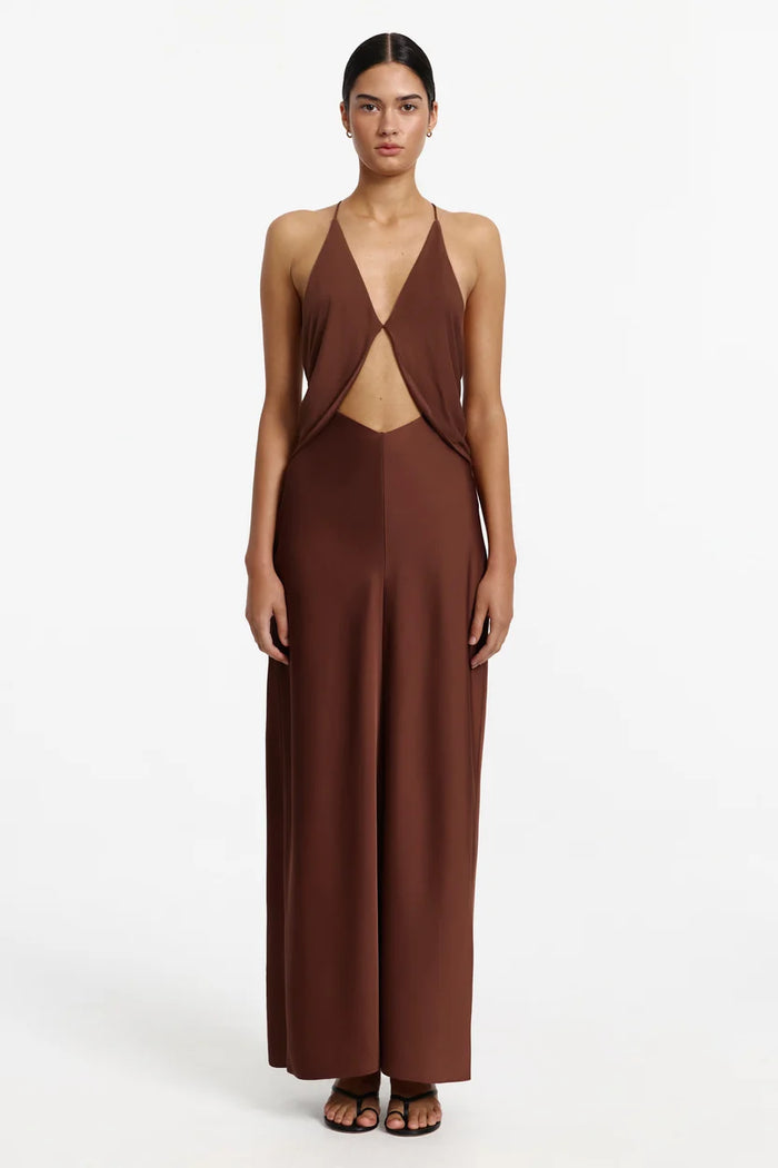 Significant Other Lotus Maxi Dress Oak hire Australia – designer halter maxi dress