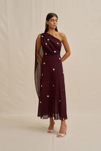 By Johnny "Delia" Draped Midi Dress