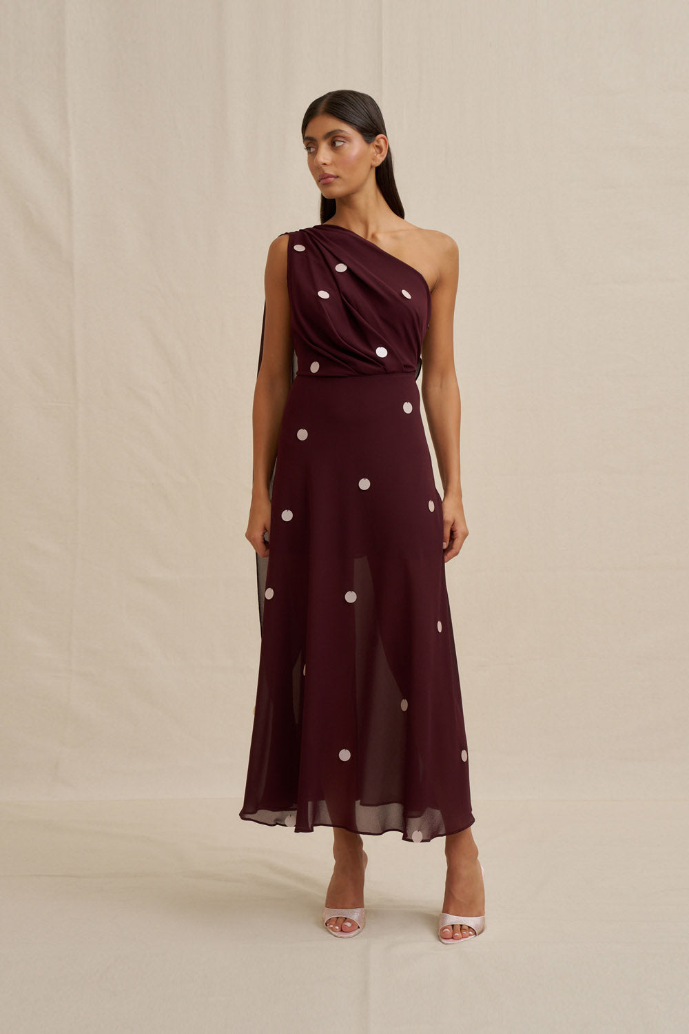 By Johnny "Delia" Draped Midi Dress