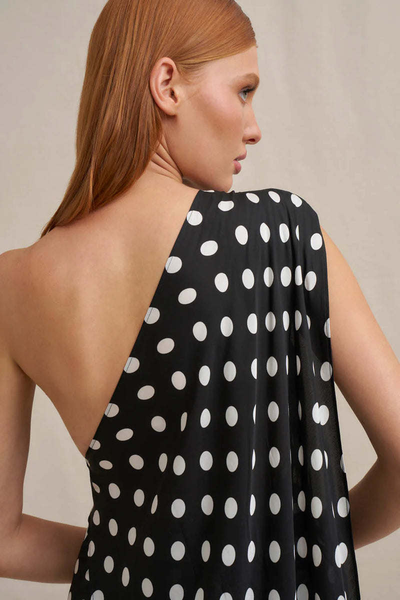 By Johnny 'Dove' Drape Polka Ankle Dress