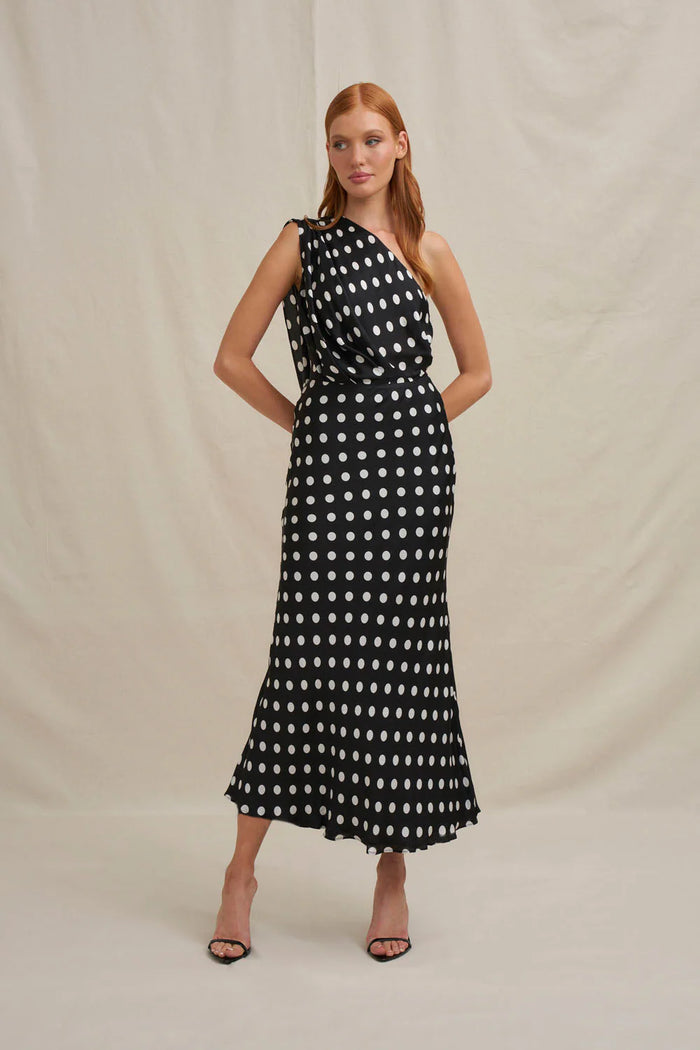 By Johnny 'Dove' Drape Polka Ankle Dress