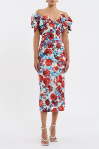 Rebecca Vallance "Fleurette" Midi Dress