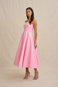BY JOHNNY Florelle Strapless Midi Dress