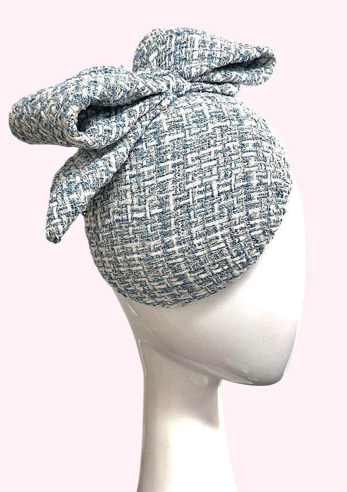 Wendy Scully Millinery Blue Texture Fabric Hat
