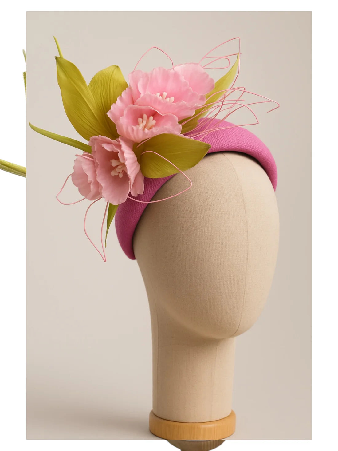 Wendy Scully Millinery Pink Fabric Wide Headband
