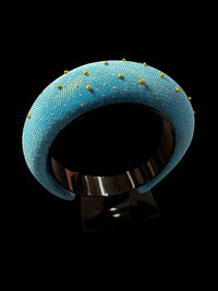 Wendy Scully Millinery Blue Mesh Headband