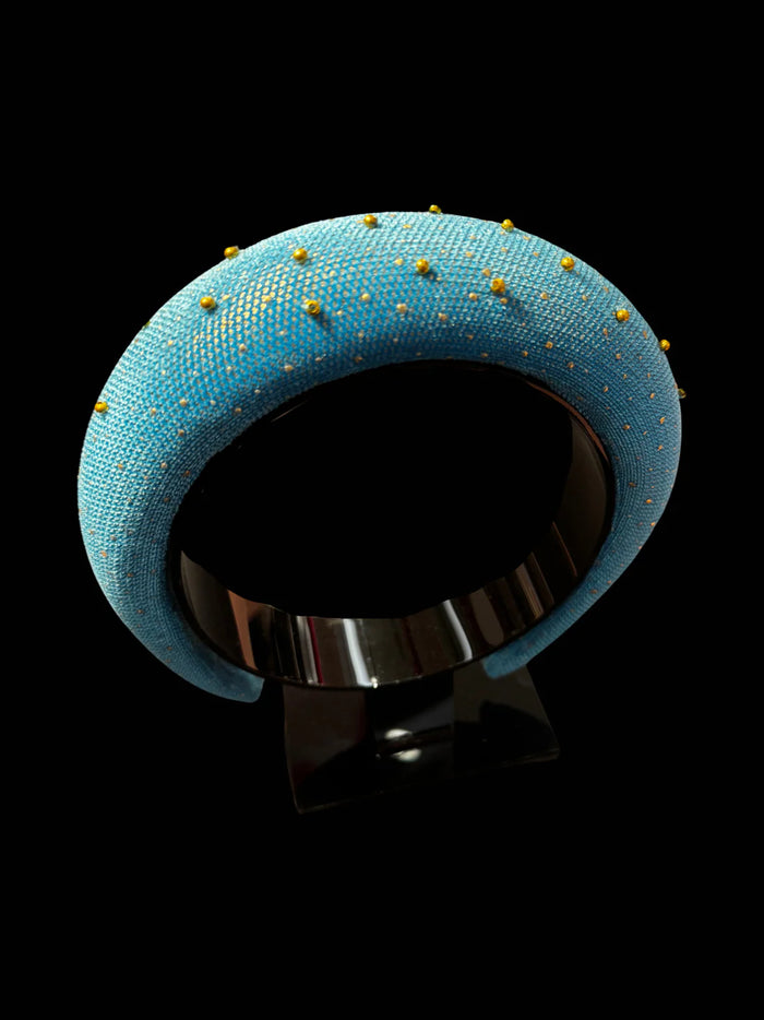 Wendy Scully Millinery Blue Mesh Headband