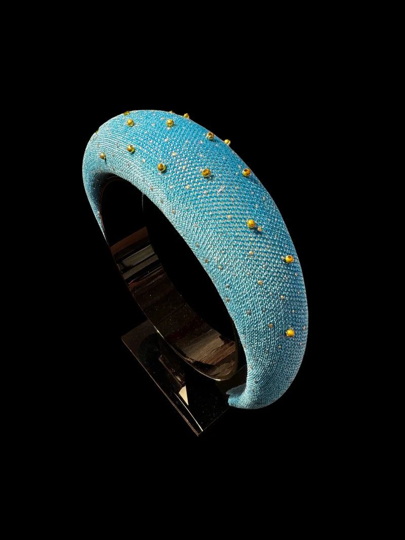 Wendy Scully Millinery Blue Mesh Headband