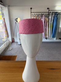 WENDY SCULLY Pink Straw Pillbox
