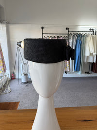 WENDY SCULLY French Navy Straw Pillbox
