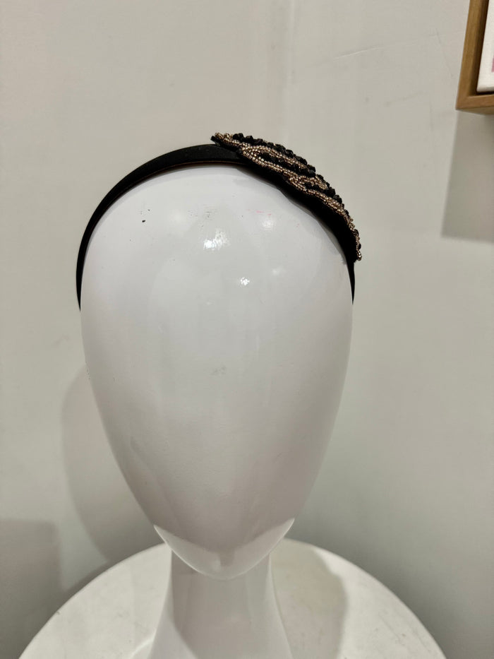 Wendy Scully Vintage Beaded Leaf Headband
