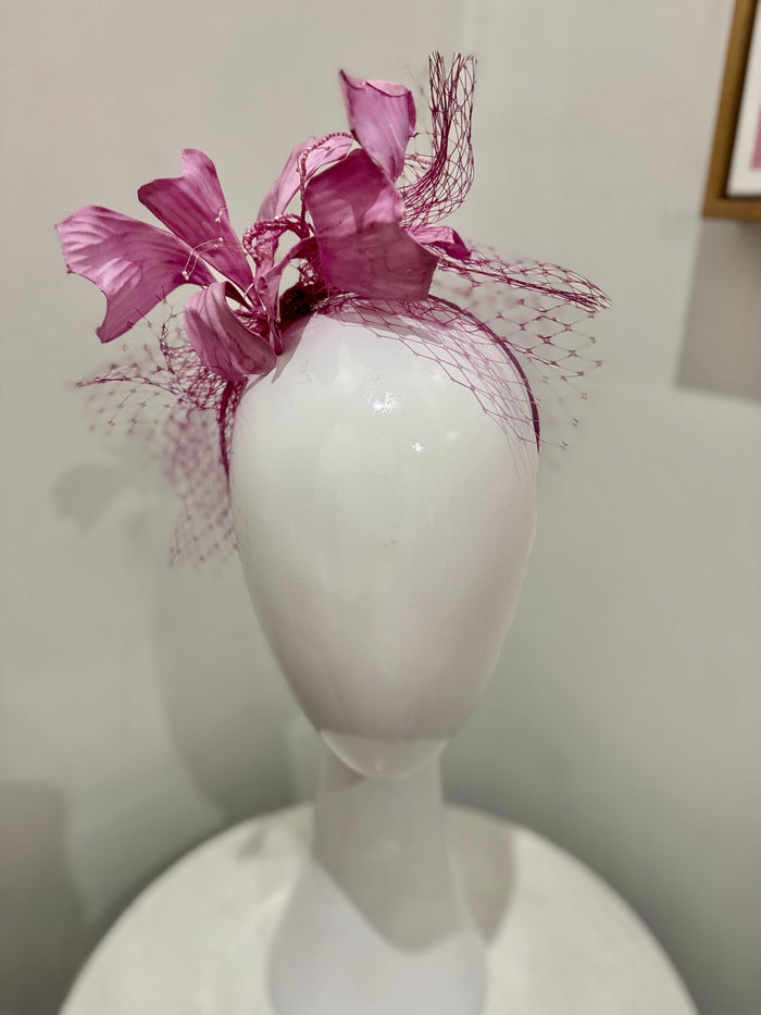Wendy Scully Pink Petal Veiled Headband