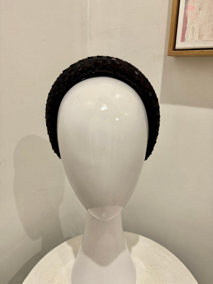 Wendy Scully Black Sequin Headband