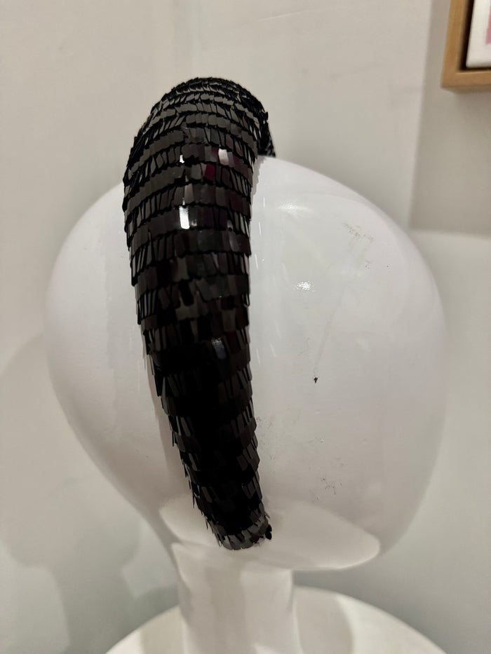 Wendy Scully Black Sequin Headband