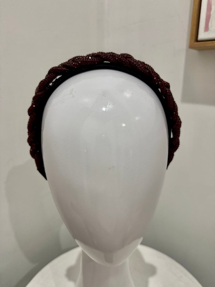Wendy Scully Dark Red Plait Headband