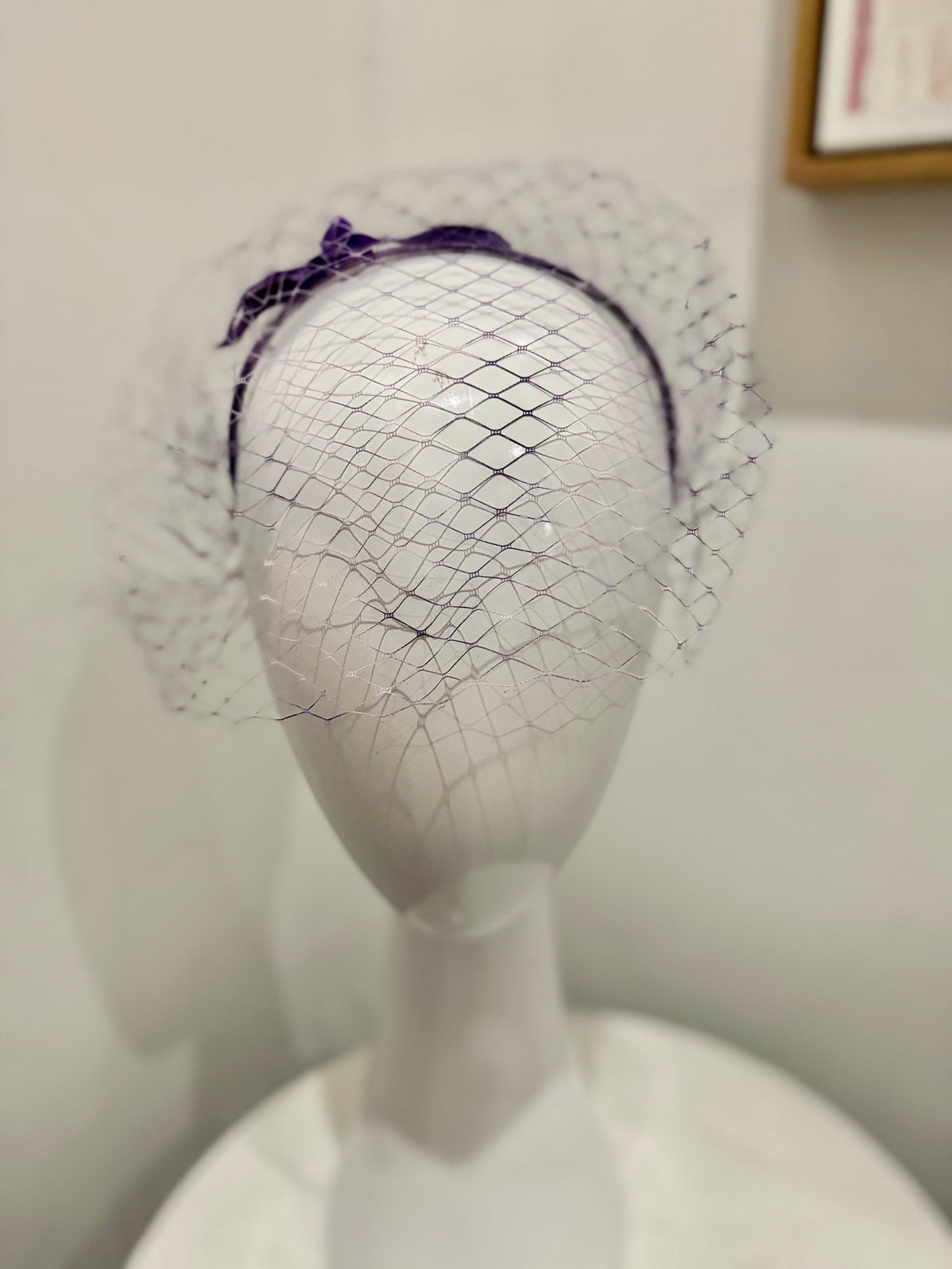 Wendy Scully - Velvet Veiled Headband - Purple