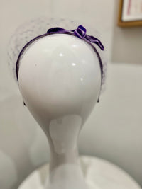 Wendy Scully - Velvet Veiled Headband - Purple