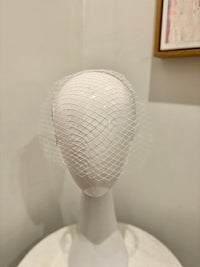 Wendy Scully Veiled Satin Headband - White