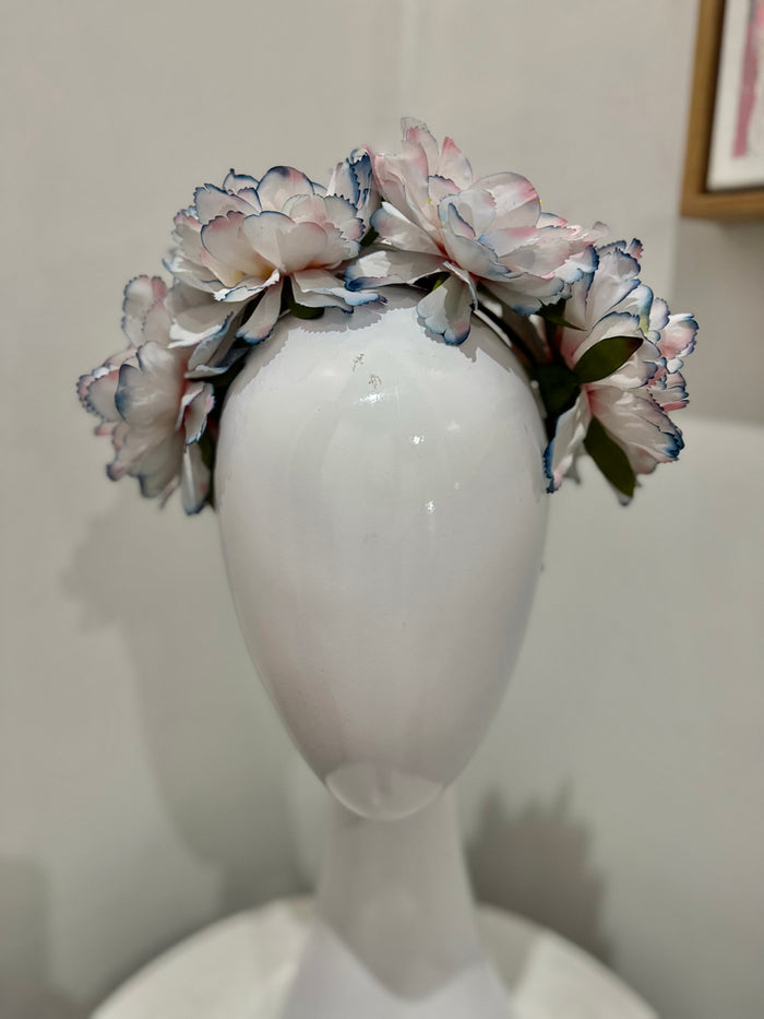 Wendy Scully Flower Crown - White/Pink/Blue