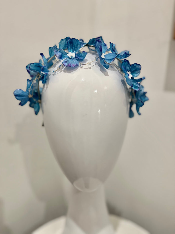 Wendy Scully Blue Floral Headband