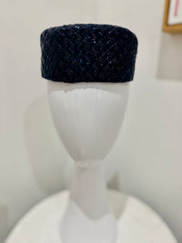 Wendy Scully Pillbox - Navy Textured