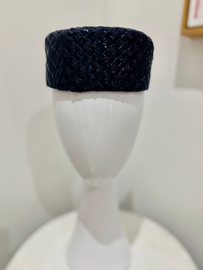 Wendy Scully Pillbox - Navy Textured